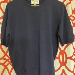 Vintage Purple Lambswool Short-Sleeved Sweater